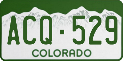 CO license plate ACQ529