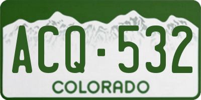 CO license plate ACQ532