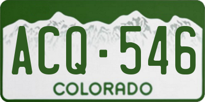 CO license plate ACQ546