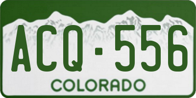 CO license plate ACQ556