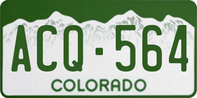 CO license plate ACQ564