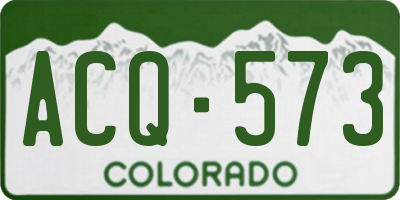 CO license plate ACQ573