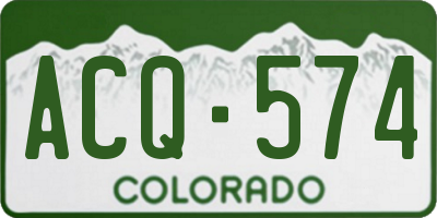 CO license plate ACQ574