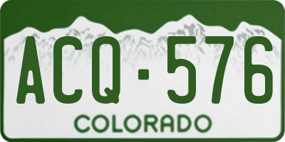 CO license plate ACQ576