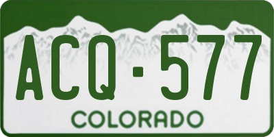 CO license plate ACQ577