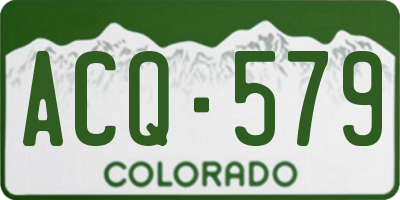 CO license plate ACQ579