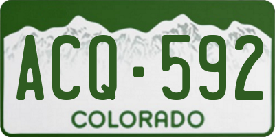 CO license plate ACQ592