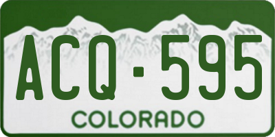 CO license plate ACQ595