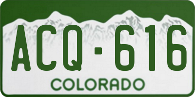 CO license plate ACQ616