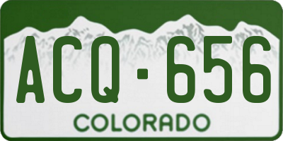CO license plate ACQ656