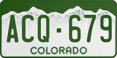 CO license plate ACQ679