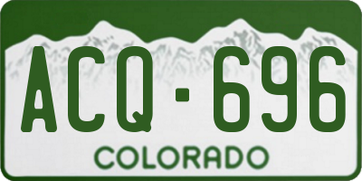 CO license plate ACQ696