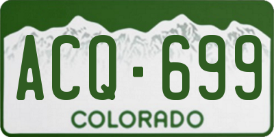 CO license plate ACQ699