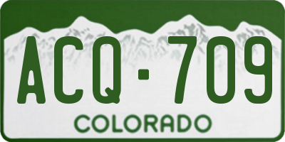 CO license plate ACQ709