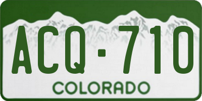 CO license plate ACQ710