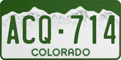 CO license plate ACQ714