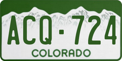 CO license plate ACQ724