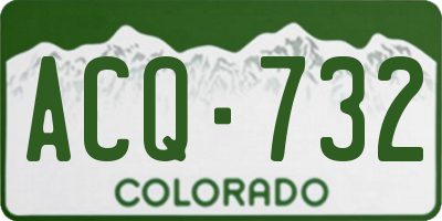 CO license plate ACQ732