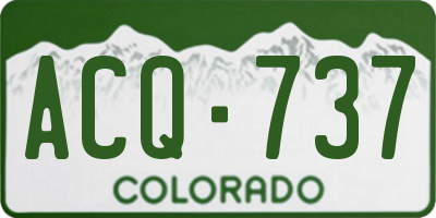 CO license plate ACQ737