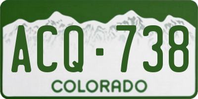 CO license plate ACQ738