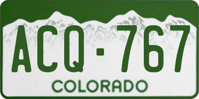 CO license plate ACQ767