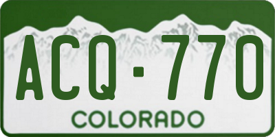 CO license plate ACQ770