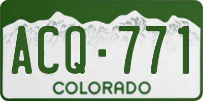 CO license plate ACQ771