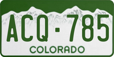 CO license plate ACQ785