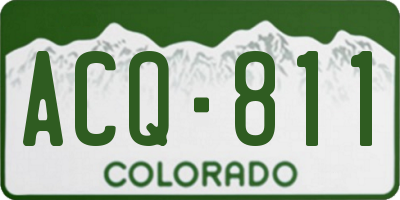 CO license plate ACQ811