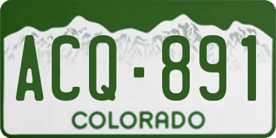 CO license plate ACQ891