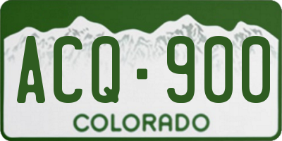 CO license plate ACQ900