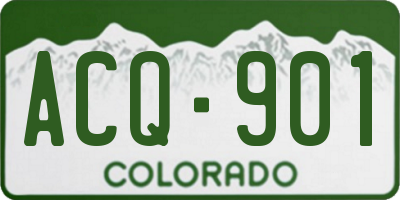 CO license plate ACQ901
