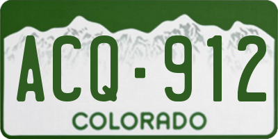 CO license plate ACQ912