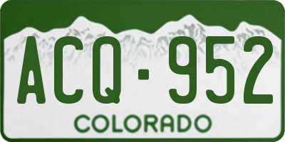 CO license plate ACQ952