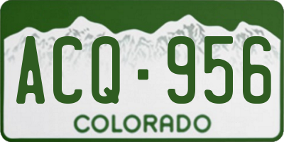 CO license plate ACQ956