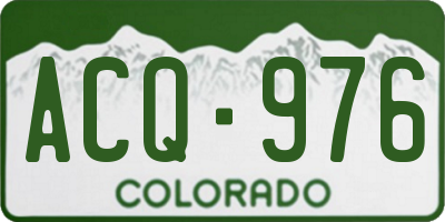 CO license plate ACQ976