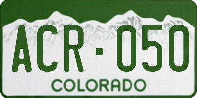 CO license plate ACR050
