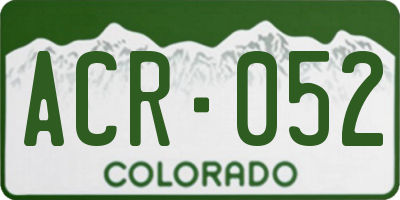CO license plate ACR052