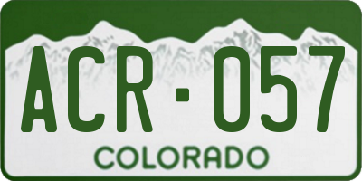 CO license plate ACR057