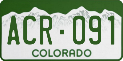 CO license plate ACR091