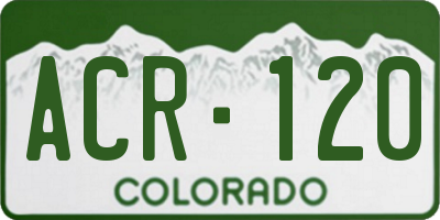 CO license plate ACR120