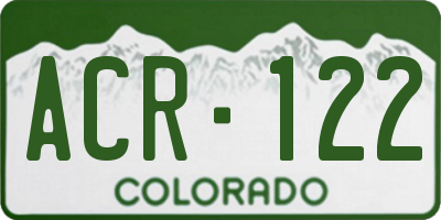 CO license plate ACR122
