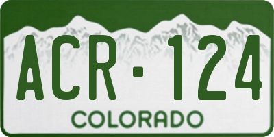 CO license plate ACR124