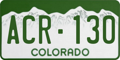 CO license plate ACR130