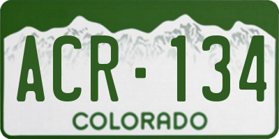 CO license plate ACR134