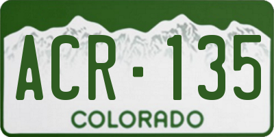 CO license plate ACR135
