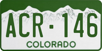CO license plate ACR146