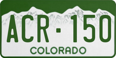 CO license plate ACR150