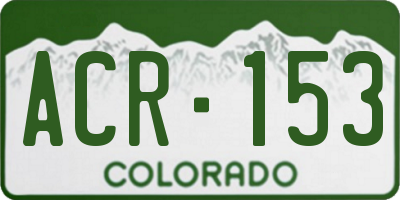 CO license plate ACR153