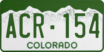 CO license plate ACR154
